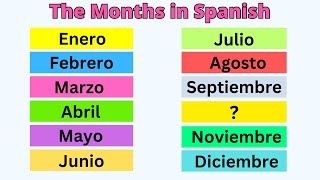 The 12 months of the year in Spanish [upl. by Sadye]