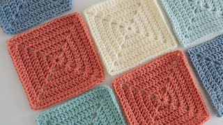 Crochet a Perfect SOLID Granny Square [upl. by Kalinda]