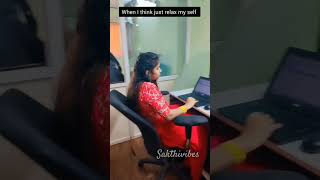 Relaxing On Office Chair 😂 My Brain Remember This funnyshorts officelife chair shortsfeed [upl. by Tonie]