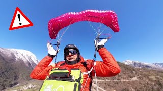 What Happens If SEMICLOSED Cell Paraglider COLLAPSE La Mouette Collapse TEST [upl. by Stanford]