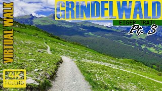 4K Virtual Nature Walk  Eiger Trail Grindelwald🇨🇭 Virtual Walking Video for Treadmill  Pt 3 [upl. by Anahtor]