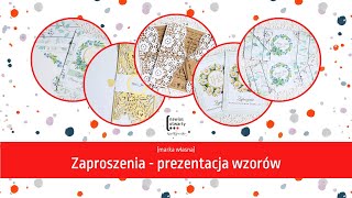 Zaproszenia  prezentacja wzorów [upl. by Nedi265]