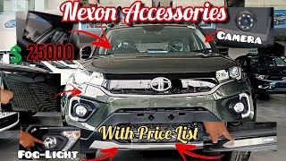 Tata Nexon Accessories With Price List That Must Have on NexonRider Boy Rohittatanexon2022 [upl. by Seema]