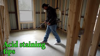 Step by step on how to spray concrete acid stain  S3E9 [upl. by Hunfredo]