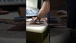 Cuttingclicking out leather for some boots starting the long process about to ensue jkbootsusa [upl. by Cerys]