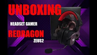 O Que Vem na Caixa Unboxing do Headset Gamer REDRAGON ZEUS2 [upl. by Revolc]