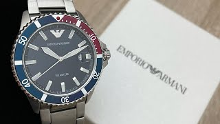 Emporio Armani Blue Dial Stainless Steel Men’s Watch AR11339 Unboxing UnboxWatches [upl. by Dimmick]