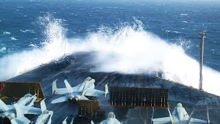 Why Dont MONSTER WAVES Flood Flight Decks of Aircraft Carriers [upl. by Ihcekn906]