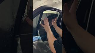 Tinting rear windows with 5 limo tint using the two stage method [upl. by Armalla]