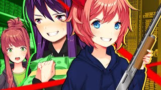 Dokis Rob a Bank💸DDLC Voiced Animation [upl. by Johanan154]