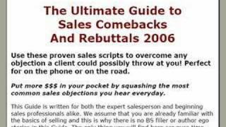 The Ultimate Guide To Sales Comebacks amp Rebuttals [upl. by Eltsyrc704]