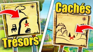 LES 2 TRÉSORS CACHÉS SUR FORTNITE [upl. by Ybocaj]