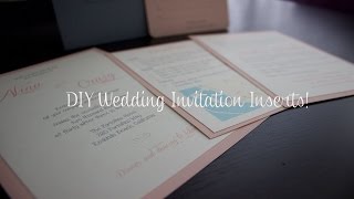 DIY Wedding Invitation Inserts  Wedding Planning [upl. by Hamimej387]