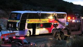 11 killed in Outdtshoorn Intercape bus accident [upl. by Hannavas]