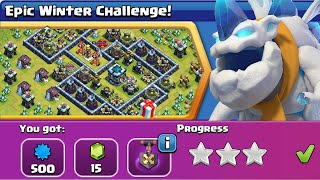 How to BEAT the Epic Winter Challenge Map Clash of Clans [upl. by Ahsemik]