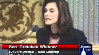 Senator Gretchen Whitmer Challenges Republicans on Education Budget [upl. by Deevan241]