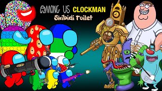 어몽어스 VS Skibidi Toilet Multiverse Titan ClockMan  FUNNY AMONG US ANIMATION [upl. by Neened]