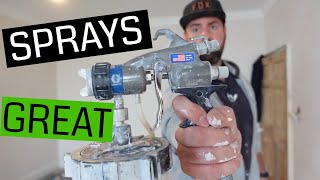 How to use a HVLP Spray Gun  Zinsser BIN Shellac Primer  Graco 95 HVLP Finish Pro [upl. by Doowyah890]