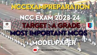 NCC A B MCQ EXAM 2024  NCC CERTIFICATE EXAM 2024  nccexampreparation [upl. by Ahsinawt]