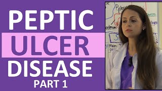 Peptic Ulcer Disease Nursing Pathophysiology Treatment  Gastric Ulcer vs Duodenal Ulcer Part 1 [upl. by Hsitirb545]