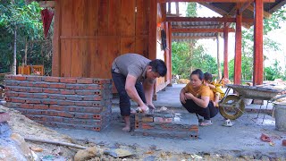 The process of completing the construction of the stove at the new farm  Family Farm Life [upl. by Onra]