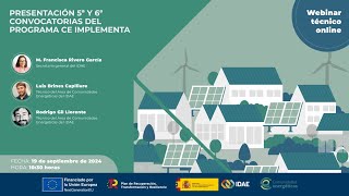 Convocatorias del programa de CE Implementa 5º y 6º [upl. by Notlil873]