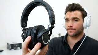 AudioTechnica ATHM50xBT Bluetooth Headphones Review amp Comparison vs ATHM50x [upl. by Stoecker]