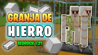 GRANJA DE HIERRO FACIL Lee comentario fijado para Minecraft Bedrock 121 [upl. by Baten]