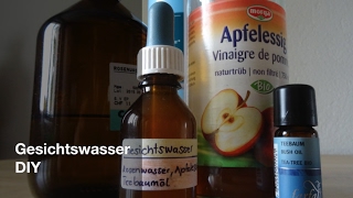 Gesichtswasser mit Apfelessig und Rosenwasser DIY [upl. by Yelrihs]