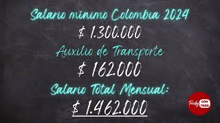 Salario minimo 2024 en Colombia [upl. by Helbonia86]