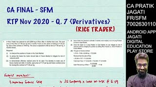 Rice Trader Derivatives  Q 7 RTP Nov 2020  Futures Contract  Deriavtives CA Final SFM [upl. by Ellehsram911]