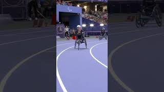 Hannah Cockcroft Wins Fourth Consecutive Gold in the Womens 100m  T34 paralympics2024 [upl. by Ainesell]