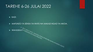 POSHO NA RATIBA KUU YA ZOEZI ZIMA LA SENSA YA MAKAZI 2022 [upl. by Airlie632]