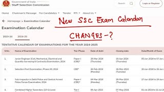 NEW SSC EXAM CALENDAR 202425  DATES CHANGED [upl. by Onairpic]