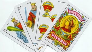 TAROT DE LA BARAJA ESPAÑOLA by HERACLIO FOURNIER VITORIA España todos los formatos existentes [upl. by Lonny178]