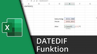 Excel Datedif Funktion  DATEDIF ✅ Tutorial [upl. by Aneerak520]