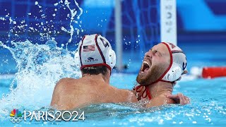 US mens water polo gets past Australia in shootout to make semis  Paris Olympics  NBC Sports [upl. by Nickerson]