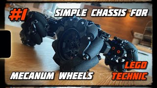 Simple Chassis for Mecanum Wheels 1  mouldking lego legotechnic speedbuild testing [upl. by Cavill785]