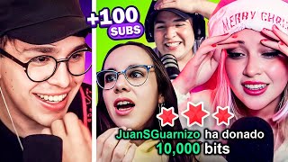 DONANDO a STREAMERS en NAVIDAD 🎅 [upl. by Ruhtracam]