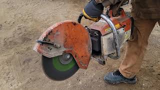 Stihl TS400 Gas Cutoff Saw  Big Iron Auctions 122723 [upl. by Yeznil]