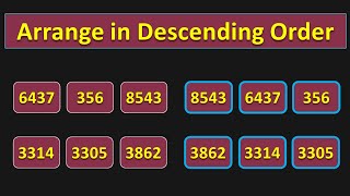 Class 3  How to arrange Numbers in ascending and descending order  Numbers BEYOND 1000  PMCE [upl. by Pulsifer661]