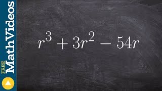 Factoring a trinomial by factoring out a variable first then solving [upl. by Yessac359]