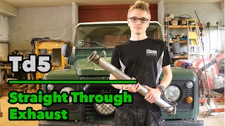 Td5 Straight Through Exhaust Install  Land Rover Defender [upl. by Atinel]