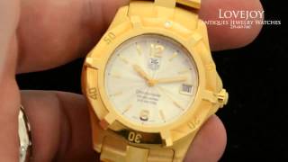 Tag Heuer 2000 Exclusive Automatic 18k Solid Gold Discontinued WN5140 Mens Watch [upl. by Acinoreb]