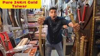 Pure 24Krt Gold ki Talwar 😮 India cheapest amp best sword market 😍  VBO Life [upl. by Clotilda]