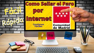 💻Como SELLAR el PARO por INTERNET MADRID 2022 👉Renovar Tarjeta Demanda de Desempleo Darde Comunidad [upl. by Aled841]