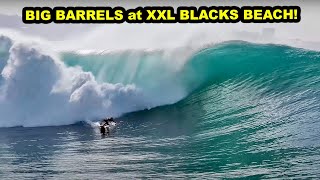 XXL BLACKS BEACH  First Big Swell of El Niño Winter 20232024 [upl. by Ahael]