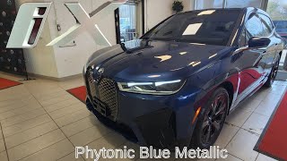 NEW ARRIVAL 2023 BMW iX xDrive50 Phytonic Blue Metallic on Amido Leather [upl. by Ahseiuqal]