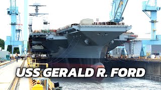 USS Gerald R Ford CVN78 The Biggest Most Expensive and Best Aircraft Carrier in the World [upl. by Agnola697]