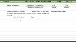 INVENTORY TURNOVER RATIO [upl. by Reba488]